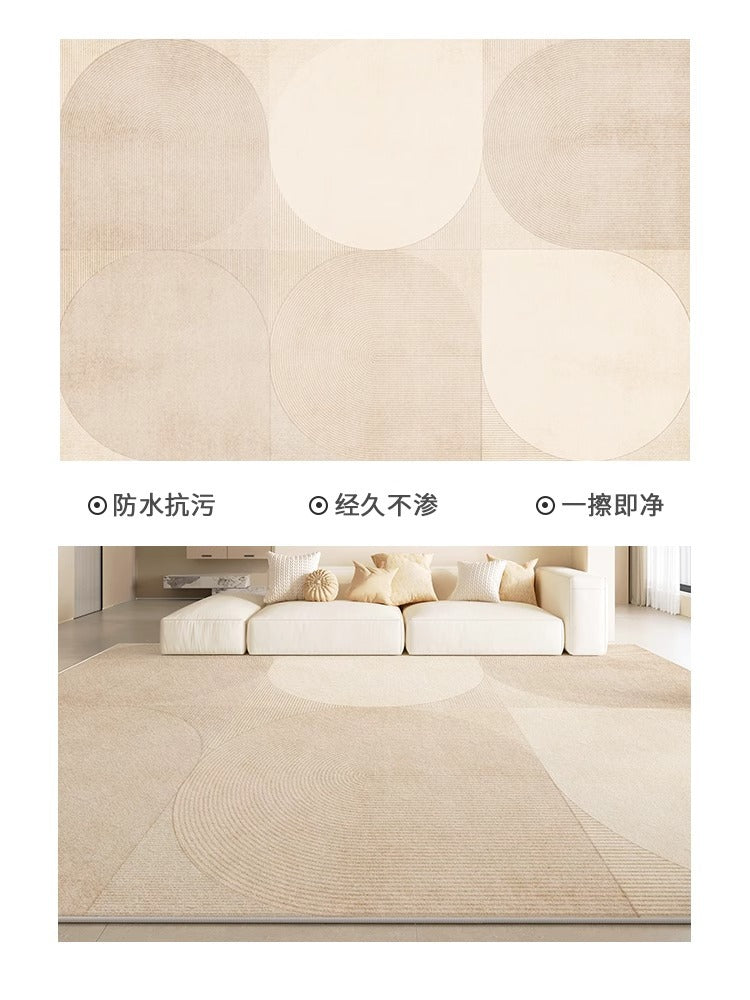 Carpet living room  new bedroom bedside sofa floor mat no-wash, wipeable, no-maintenance, light luxury, high-end cream style