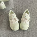 Women's shoes 2026 new spring thick solewhite shoes women's velcro student easiest for match bread shoes heightened casual sneakers
