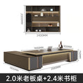 2.0m ceo desk_ 2.4m bookcase