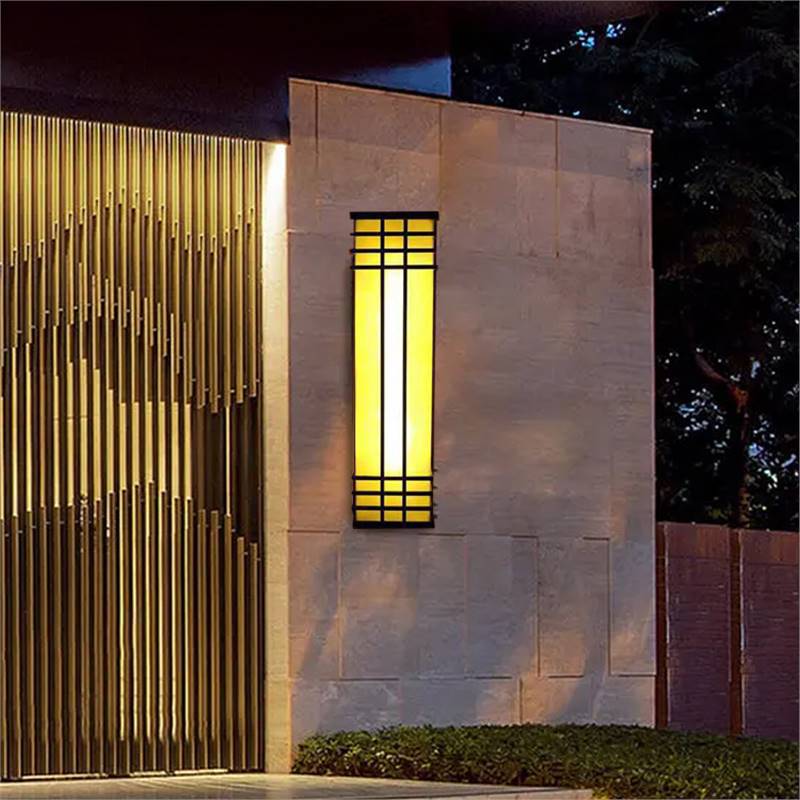 New outdoor wall lamp - waterproof, rustproof, marble finish, roman column style - perfect for courtyards, villas, entryways, and pillar lighting