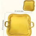 31cm square glossy fruit plate