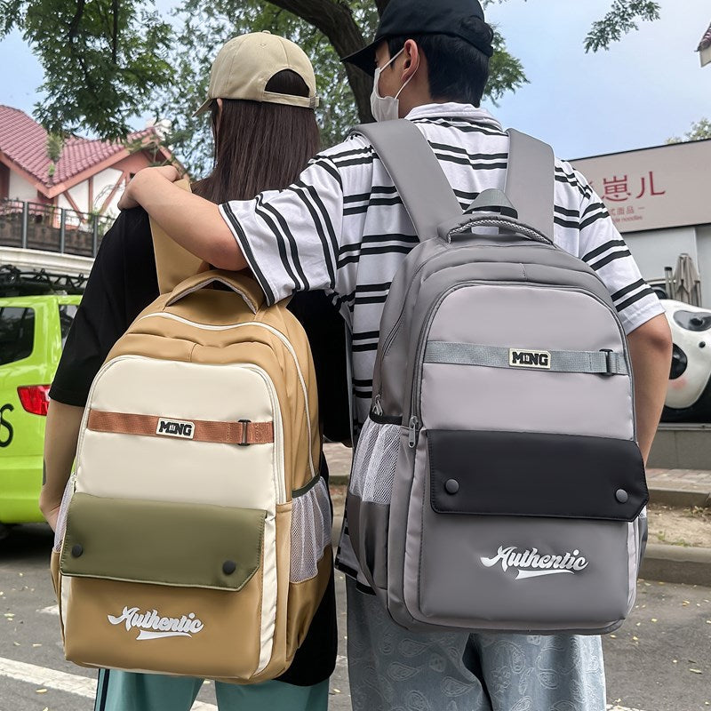 School bag, boys backpack, girls new fashion trend, college students, high school students, junior high school students, campus college backpack