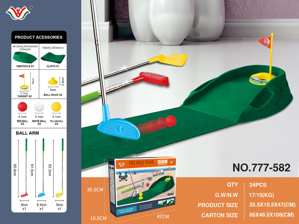 Kids' golf set - indoor/outdoor pull rod telescopic box - sports toy - parent-child interactive - realistic portable golf kit