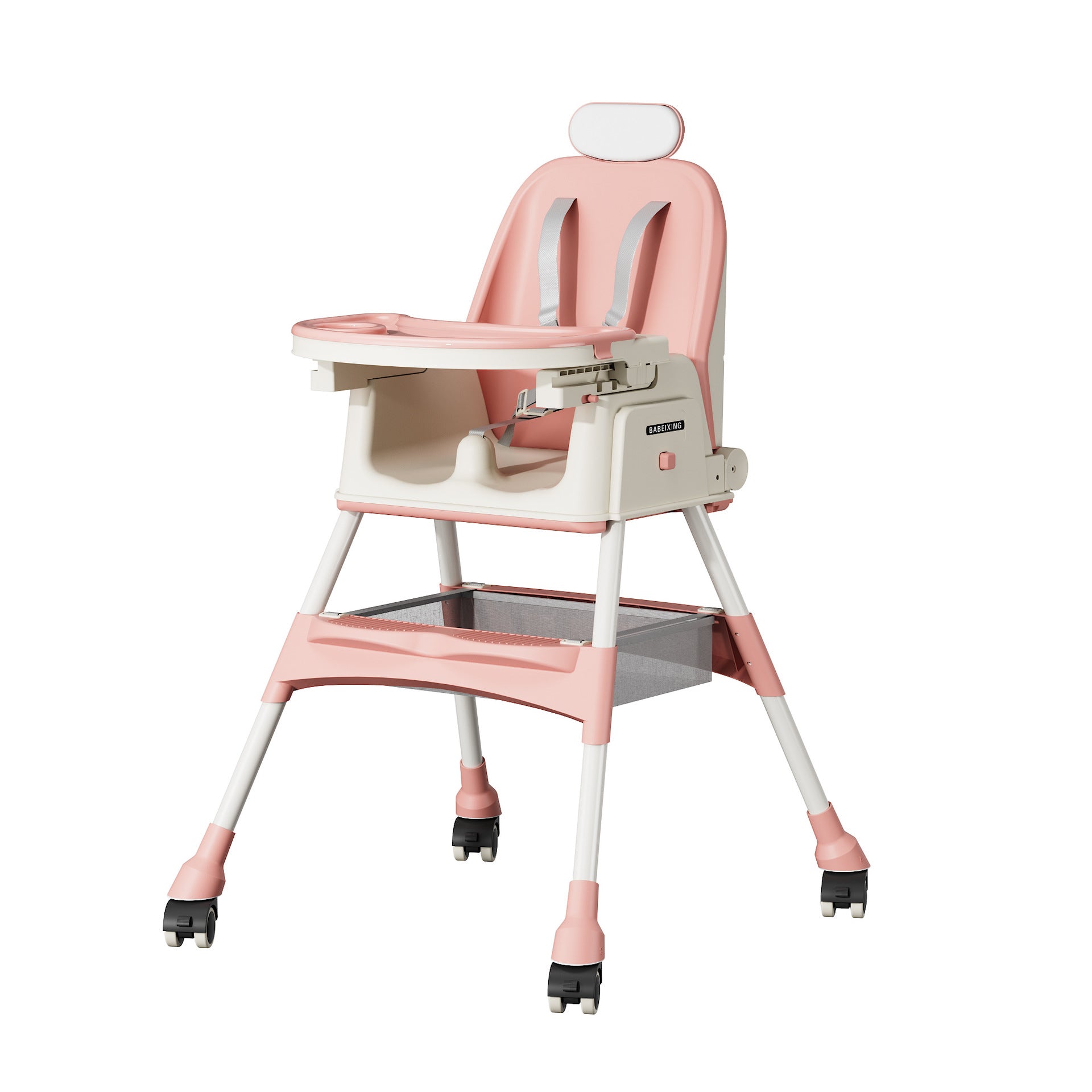 Baby Dining Chair Multifunctional Folding Baby Mobile Eating Adjustable Shampoo Household Portable Dining Chair Factory Wholesale