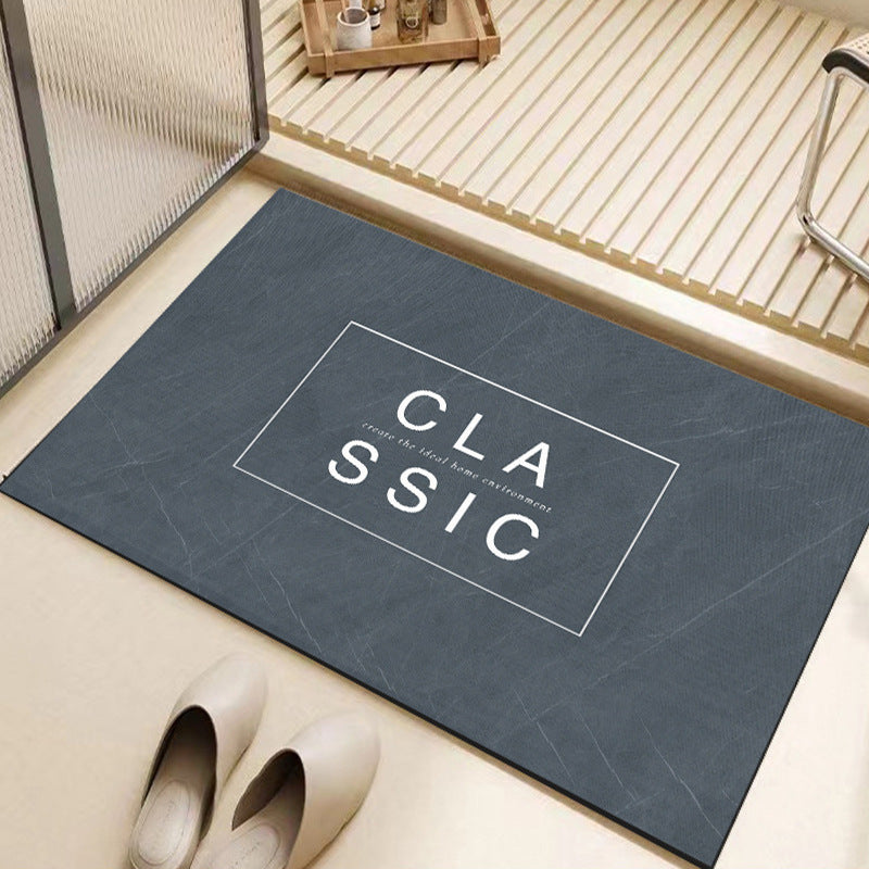 Soft diatom mud bathroom floor mat, absorbent mat, bathroom foot mat, toilet, bathroom door, non-slip quick-drying carpet