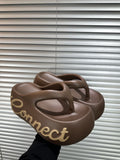 8cm popular platform flip-flops for women, new 2026 summer collection, stylish outdoor sandals