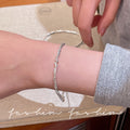 Broken silver geometric easiest for match bracelet for women retroaccessible luxuryfashioneasiest for match bracelet casualelegantclassy sense hand jewelry