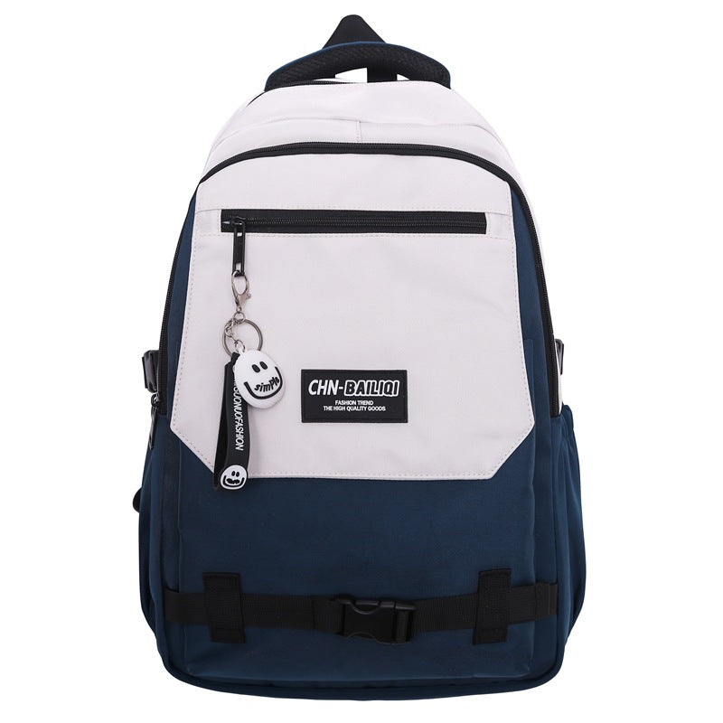 Japanese style backpack men's college student school bag lightweight outing hiking travel backpack women's easiest for match large capacity computer bag