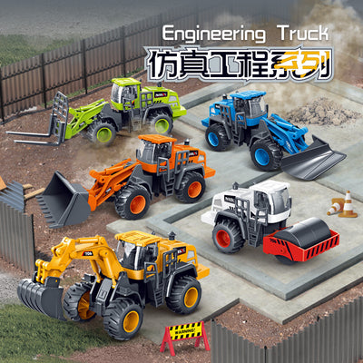 kids inertial engineering vehicle series artificial excavator bulldozer 3-6 years old boy toy car model