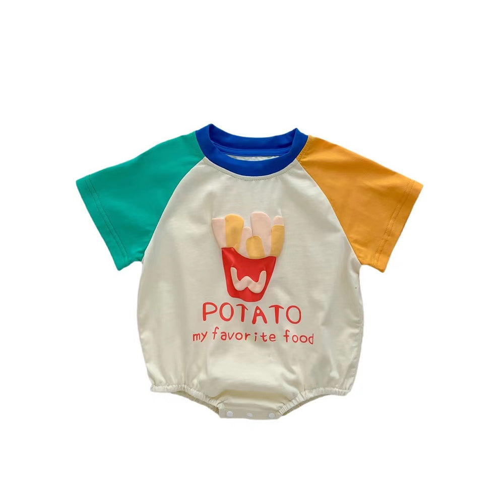 Newborn baby short-sleeve bodysuit - summer lightweight style - unisex baby summer outfit - romper - going out triangle swaddle - crawling suit