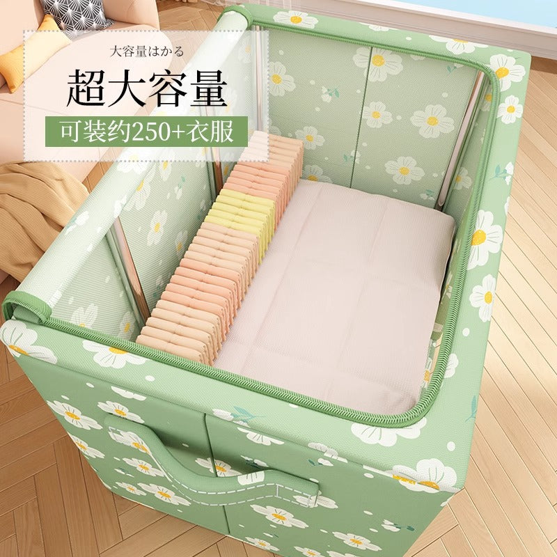 Clothes Storage Box Oxford Cloth Household Wardrobe Clothing Organizing Box Foldable Bag Basket Baina Box Storage Artifact