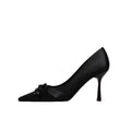 Popular women's new arrivalfrenchelegant pointed toe pumps women's stiletto heel gentle easiest for matchbows shoes tired feet outwear