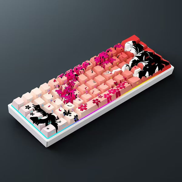Wholesale original high light transmission side engraved heat sublimation keycap, crow personality adaptation wooting60he keycap