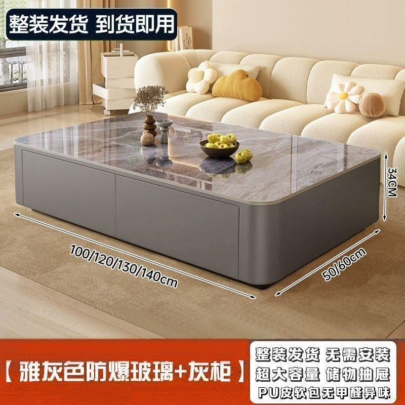 Tv cabinet casual modern living room for home small apartment floor-standing storage cabinet solid wood coffee table tv cabinet combination
