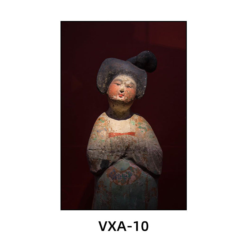 陕西装饰画西安长安古城风景建筑面馆挂画美食餐厅饭店包厢壁画