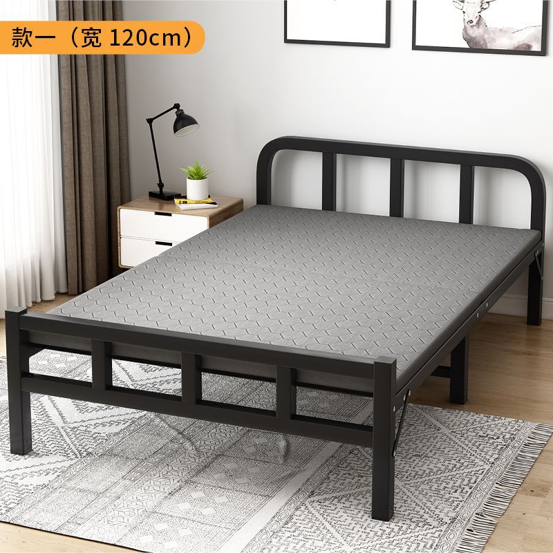 Folding bed single bedfor homenap bed office lunch break bed dormitory iron rental house simple bed companion bed