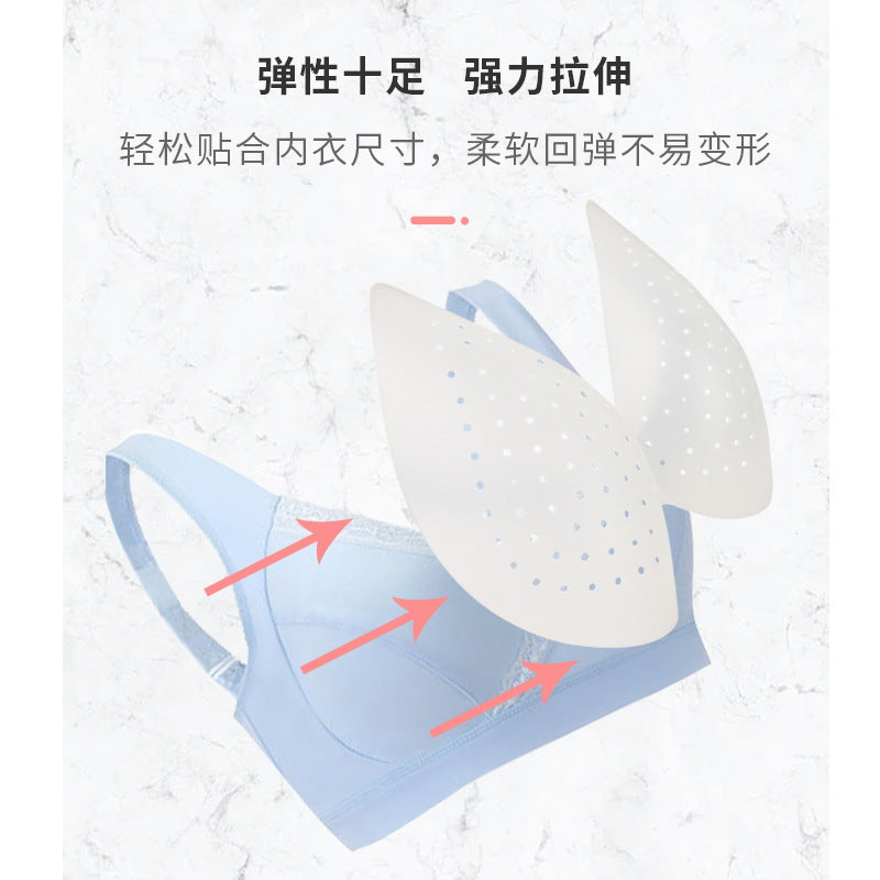 Dongguan factory custom bra silicone gasket accessories honeycomb chest pad breathable thickened silicone underwear insert pad