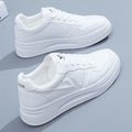 spring/autumn new arrivals: women's lightweight campus style outdoor leather white sneakers for spring/summer