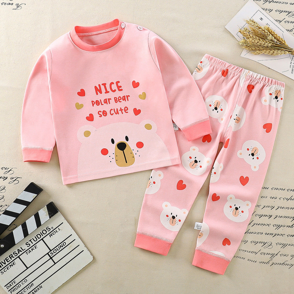 Kids' underwear set -  autumn/winter new collection - 100% cotton - boys' and girls' thermal underwear - baby and toddler loungewear - dropshipping available