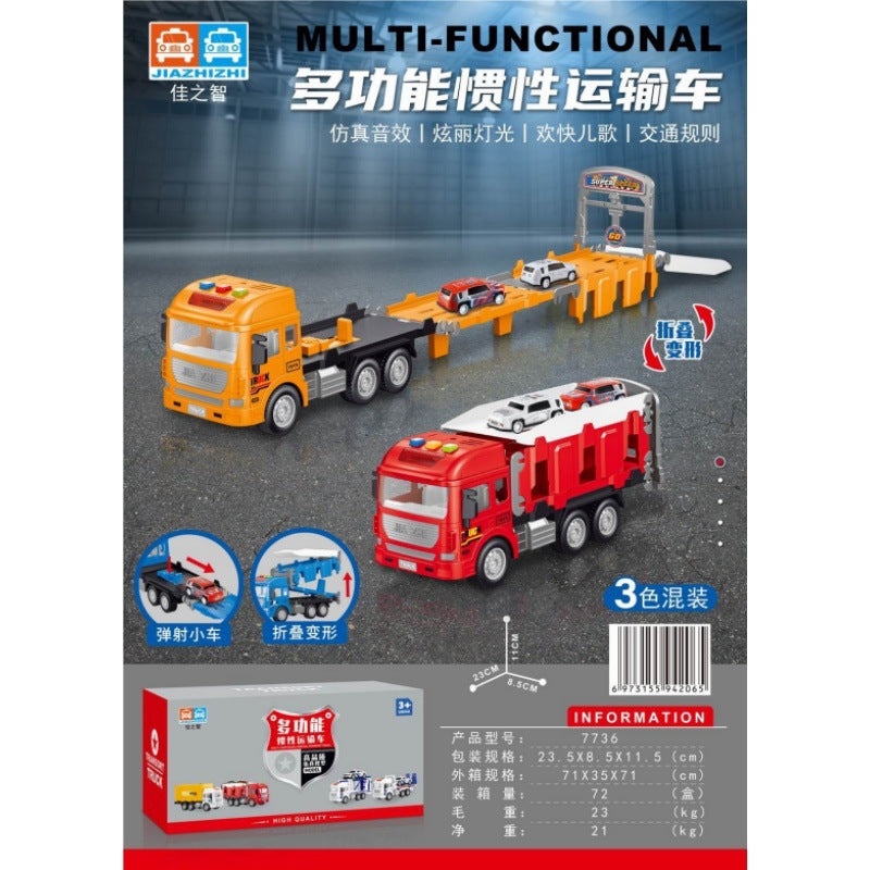 simulation engineering vehicle series multi-functional school bus mixer truck kids early education educational toy car model gift