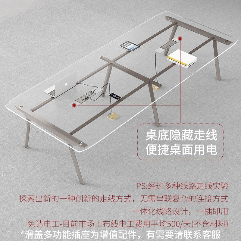 Saint-li conference table - large and small office furniture, negotiation table, training table, office desk and chair combination, multi-person office setup