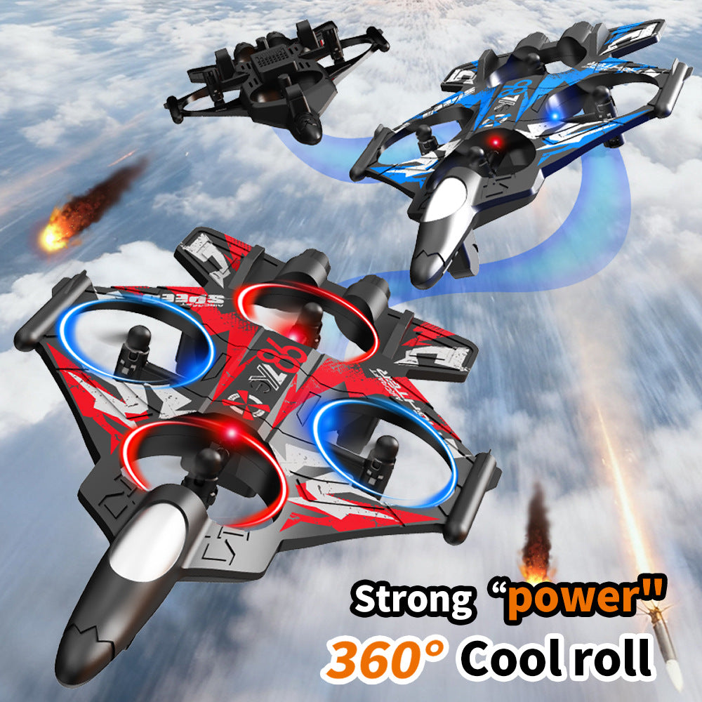 yl86 screen-controlled combat drone with light stunts, four-rotor circling, fixed height, and crash-resistant aircraft toy