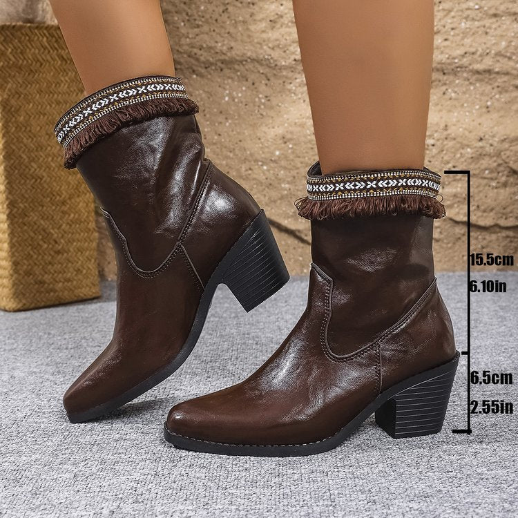 autumn new arrivals: plus-size leather heeled boots for cross-border e-commerce. sizes 36-43 available. wholesale options and dropshipping services available for  and