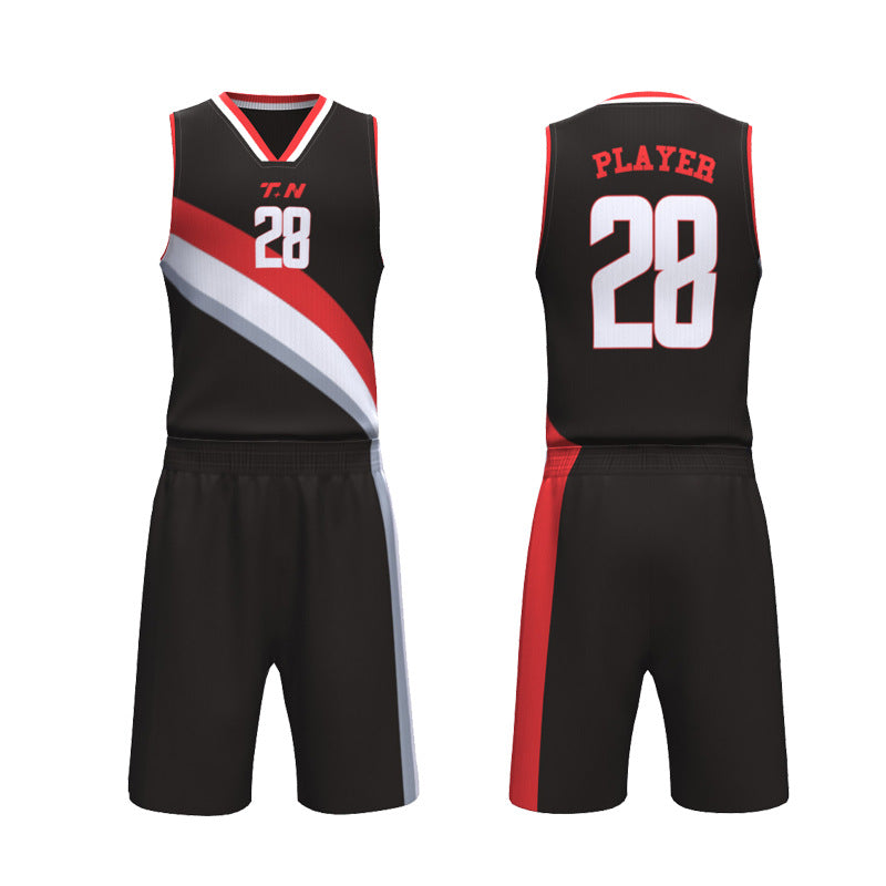 Adult game training jersey sports basketball jersey heat transfer quick drying jersey basketball jersey set custom printing