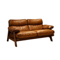 Second-hand style genuine leather sofa frenchretroaccessible luxury house small apartment living room american first-layer cowhide straight row combination