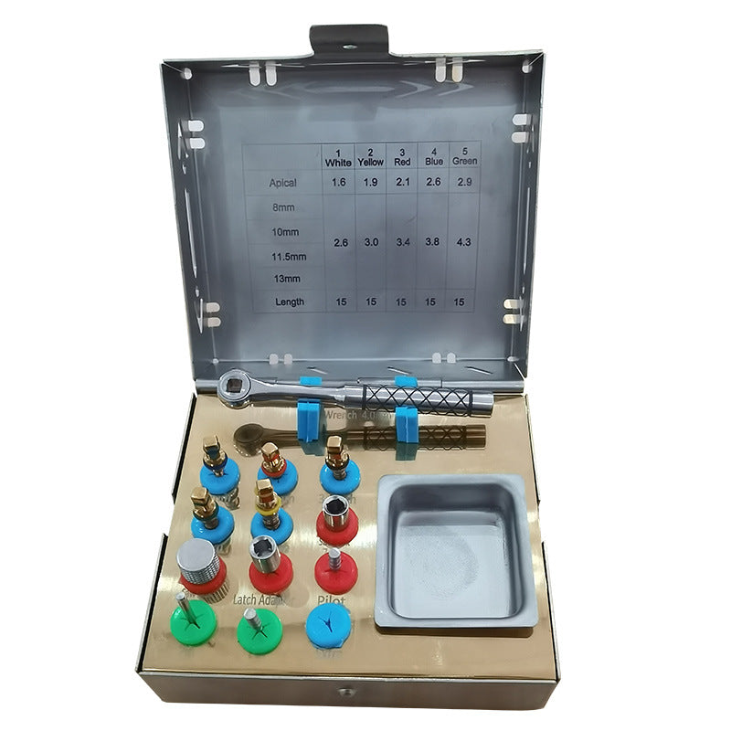 Dental Implant Base Implant Wrench Torque Screwdriver Multi-purpose Sleeve Oral Stainless Steel Tool Box