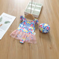 Baby girl swimsuit cute summer kids floral print swimwear toddler & child stylish open back quick-dry swimsuit