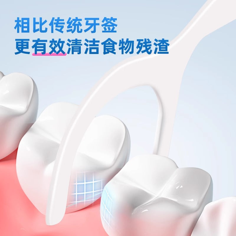 Haishi Hainuo floss stick single pack portable family pack slippery ultra-fine toothpick floss floss household box