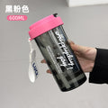 Simple and stylish floral tea cup, food-grade plastic tea infuser bottle, portable and heat-resistant straw cup for men and women, perfect for outdoor use