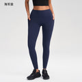 Women's yoga pants with pockets - wearable outdoors, cycling, fitness, cropped length, butt-lifting, tummy control, sports leggings - model yg-1013
