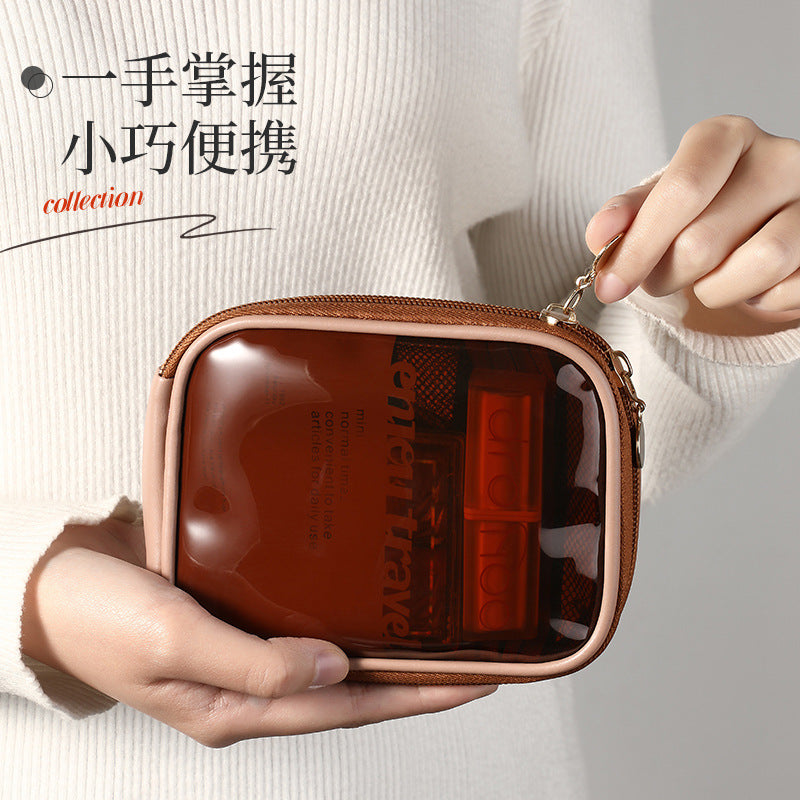 Portable makeup small cosmetic bag women's portable new mini lipstick cosmetic storage bag bag small bag travel