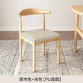 [original wood color] beige pu leather