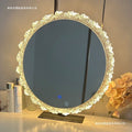 Sunflower popular desktop makeup mirror acrylic dressing mirror bedroom led light dressing table luminous light rotate mirror
