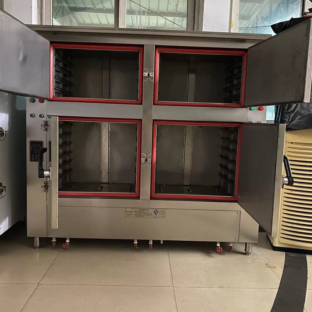 Four-door seafood steaming box Commercial intelligent 380V electric steaming cabinet Hotel restaurant catering stew soup steaming rice all-in-one machine