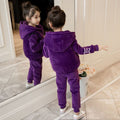 Girls' winter outfit  set: mid-to-large size children's autumn coat, three-piece korean style casual and versatile set