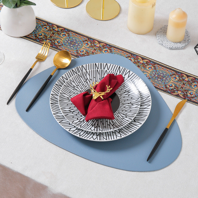 Ceramic tableware display set for showroom: nordic style dinnerware, plates, and western steak plate set