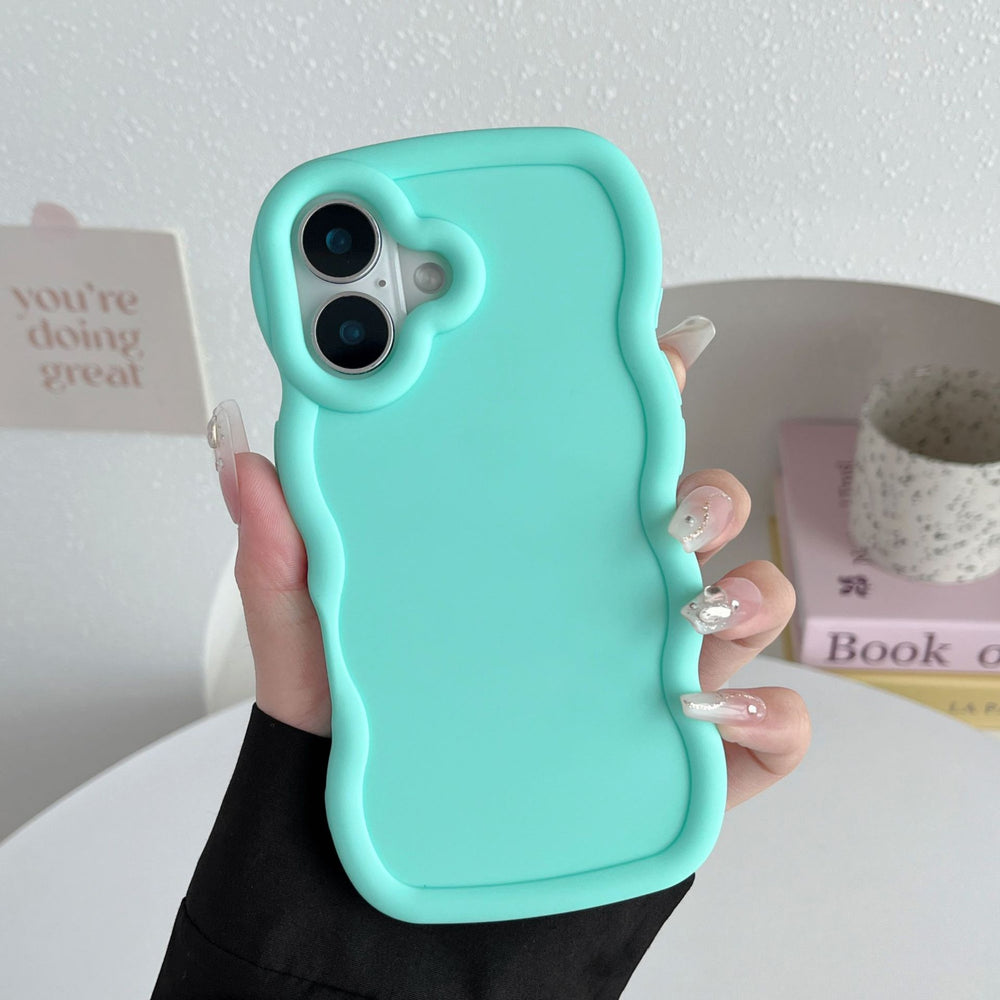 New iphone 17 case - macaron big wave apple 16 candy color soft case wholesale protective cover