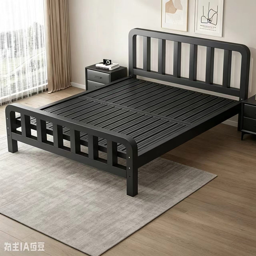 Iron frame bed rental house extra thick thickened iron bed assembly iron bed thickened thickened iron bed bedroom light luxury simple bed