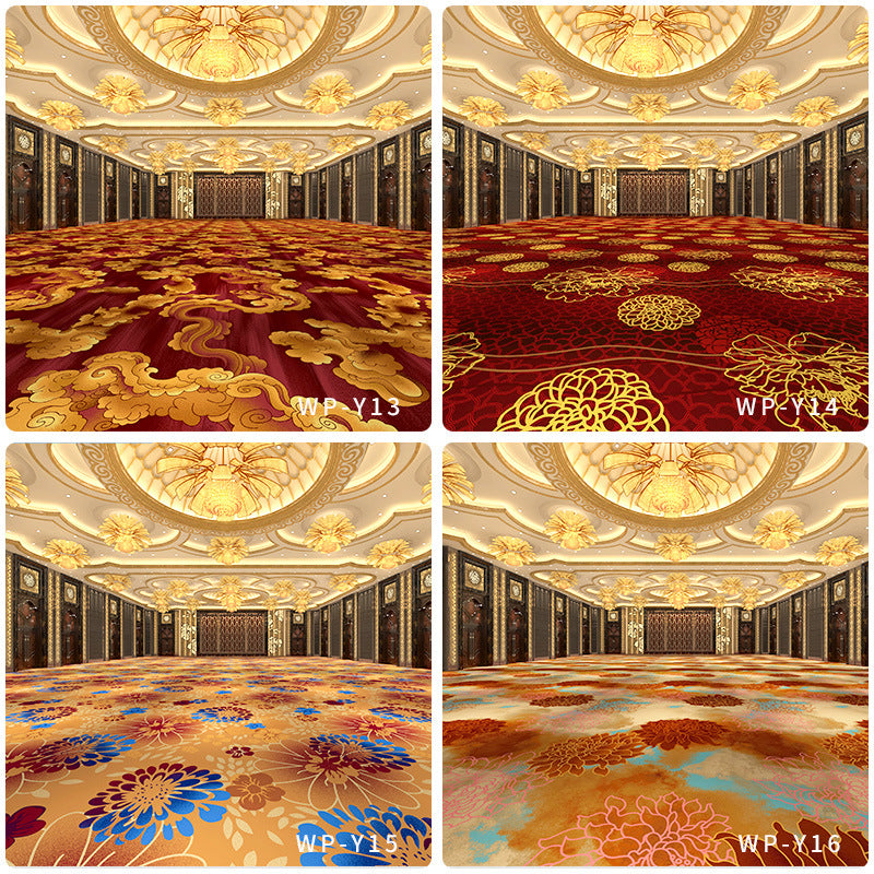 Printed carpet 800g personalized hotel banquet hall box corridor flame retardant b1 level full floor splicing modern casual