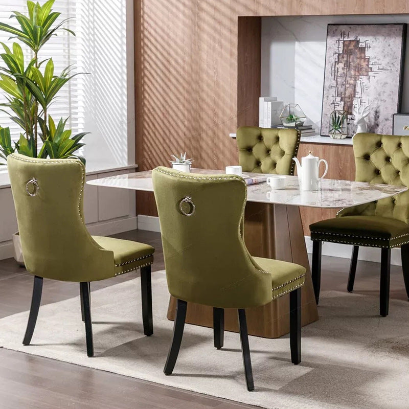 Amazon dining chair backrest soft upholstered chair comfortable long-seat chair odm/oem customization european style restaurant dining table and chair set