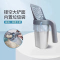 All-in-one cat litter scoop: hands-free, odor-proof, and portable with storage