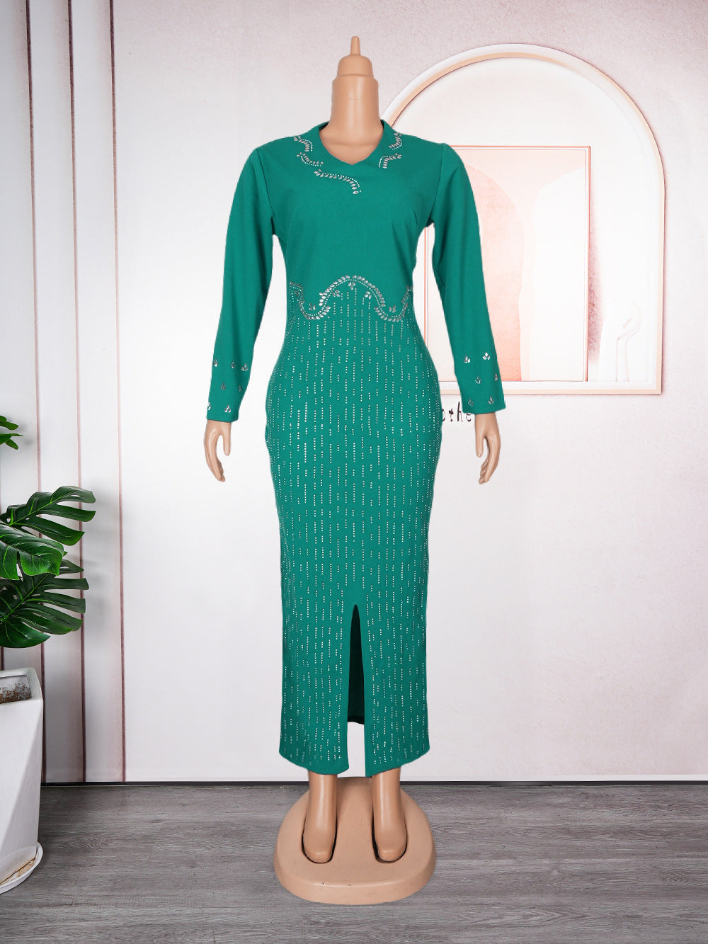 Fashion african plus size women's clothing hot diamond stand collar hip skirt  independent station elegantelegance style dress
