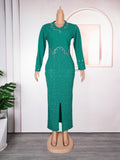 Fashion african plus size women's clothing hot diamond stand collar hip skirt  independent station elegantelegance style dress
