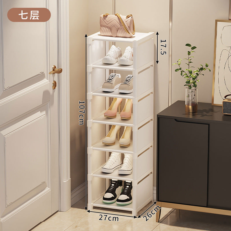 Simple shoe rack storage shoe rack multi-layer space saving door dormitory shoe cabinet household storage slipper rack rack