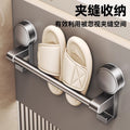 Bathroom suction cup slipper rack - no drilling required, toilet wall-mounted organizer, slipper storage solution