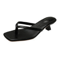 European and american fashion flip-flops women's 2024 summer new fairy style square toe stiletto heel sandals
